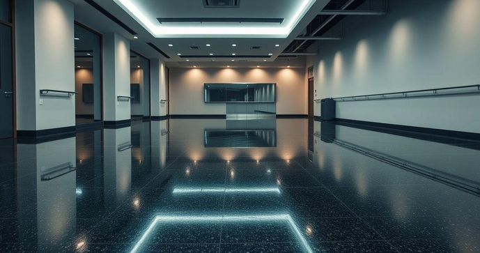Revestimento e pintura de piso com resina epóxi para durabilidade e estética